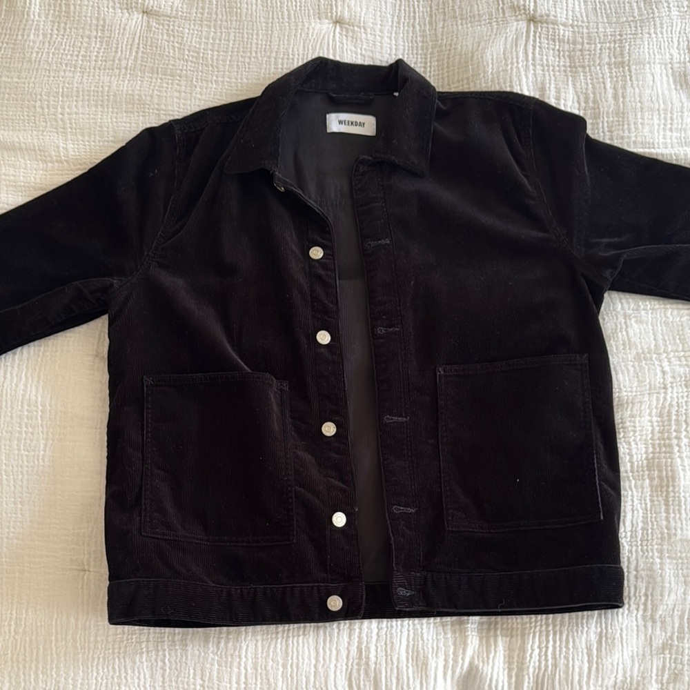 Weekday Black Corduroy Jacket